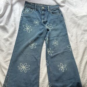 Justice Denim Floral Wide Leg Pants